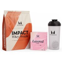 Bundel met Impact Whey Protein + Layered eiwitreep - Vanilla Birthday Cake - Zoute Karamel