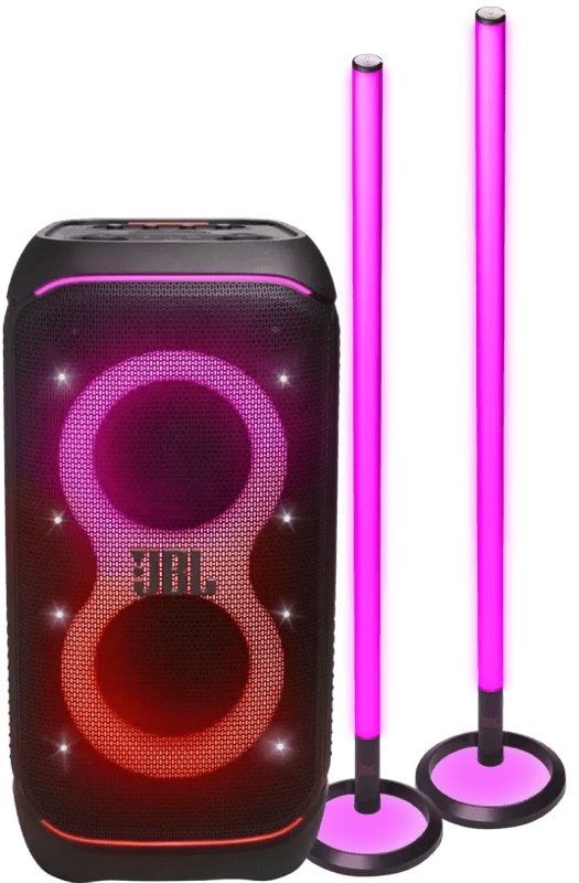 JBL Partybox 320 + 2x JBL Partylight Stick