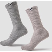 MP Wandelsokken (2 paar) - Bruin/Grijs Gemêleerd - UK 2-5